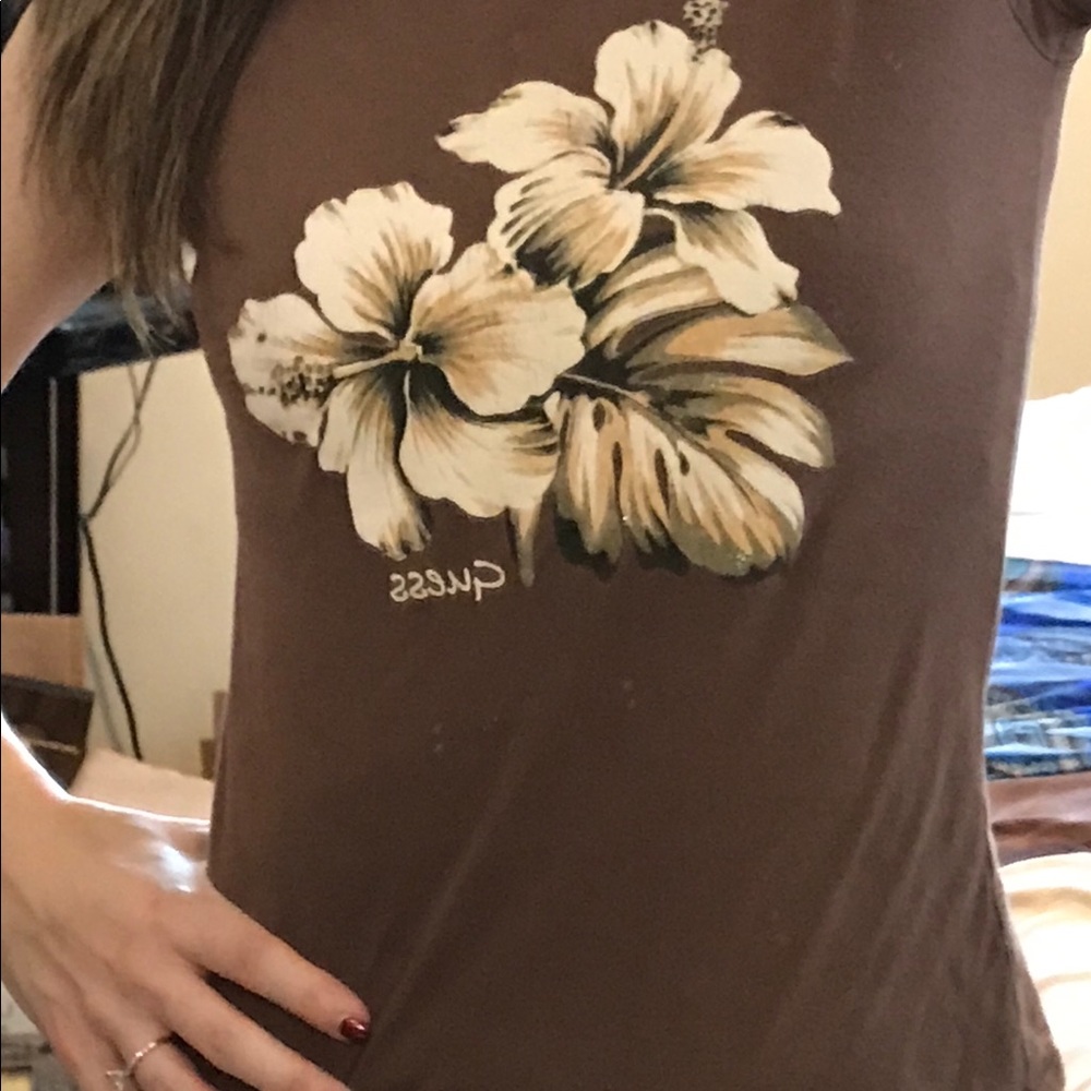 Brown and Tan Guess Shirt